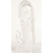 Прозрачная гелевая насадка с клиторальным отростком - 13 см. - Toyfa Basic - в Раменском купить с доставкой