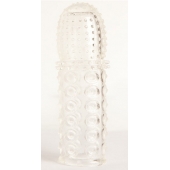 Прозрачная закрытая гелевая насадка - 13,5 см. - Toyfa Basic - в Раменском купить с доставкой