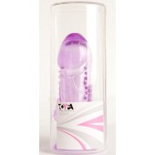 Фиолетовая гелевая насадка с шипами - 13 см. - Toyfa Basic - в Раменском купить с доставкой