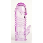 Фиолетовая насадка с коготком и шипами - 13 см. - Toyfa Basic - в Раменском купить с доставкой