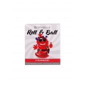 Стимулирующий презерватив-насадка Roll   Ball Strawberry - Sitabella - купить с доставкой в Раменском