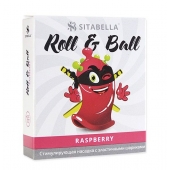 Стимулирующий презерватив-насадка Roll   Ball Raspberry - Sitabella - купить с доставкой в Раменском