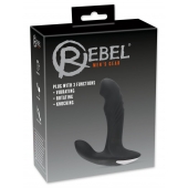 Черный вибромассажер простаты с функцией римминга Plug with Perineum Stimulator - 16,6 см. - Orion - в Раменском купить с доставкой