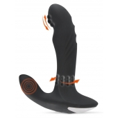 Черный вибромассажер простаты с функцией римминга Plug with Perineum Stimulator - 16,6 см. - Orion - в Раменском купить с доставкой