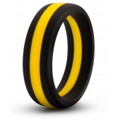 Черно-желтое силиконовое эрекционное кольцо Silicone Go Pro Cock Ring - Blush Novelties - в Раменском купить с доставкой