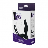 Черный вибромассажер простаты P-PLEASER W ERECTION ENHANCE - Dream Toys - в Раменском купить с доставкой