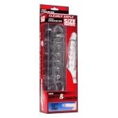 Прозразная закрытая насадка на пенис с поддержкой мошонки Clearly Ample Penis Enhancer - 22 см. - XR Brands - в Раменском купить с доставкой