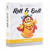 Стимулирующий презерватив-насадка Roll   Ball Banana - Sitabella - купить с доставкой в Раменском