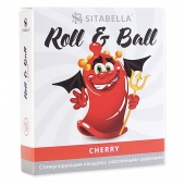 Стимулирующий презерватив-насадка Roll   Ball Cherry - Sitabella - купить с доставкой в Раменском