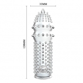 Закрытая прозрачная насадка Crystal sleeve - 14,2 см. - Erowoman-Eroman - в Раменском купить с доставкой