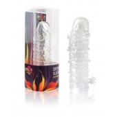 Закрытая прозрачная рельефная насадка Crystal sleeve - 13 см. - Erowoman-Eroman - в Раменском купить с доставкой