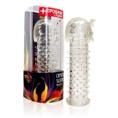 Закрытая прозрачная насадка на пенис Crystal Sleeve Faraon - 13,5 см. - Erowoman-Eroman - в Раменском купить с доставкой