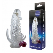Закрытая прозрачная вибронасадка на пенис Crystal Sleeve Vibe - Erowoman-Eroman - в Раменском купить с доставкой