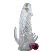 Закрытая прозрачная вибронасадка на пенис Crystal Sleeve Vibe - Erowoman-Eroman - в Раменском купить с доставкой