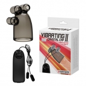 Дымчатая насадка-мастурбатор с вибрацией Vibrating Crystal Cap II - Baile - в Раменском купить с доставкой