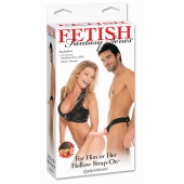 Полый страпон унисекс телесного цвета For Him or Her ​Hollow Strap-On - 15 см. - Pipedream - купить с доставкой в Раменском
