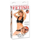 Черный податливый страпон Posable Partner Strap-On - 17,8 см. - Pipedream - купить с доставкой в Раменском