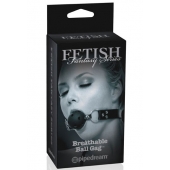 Черный кляп с дырочками Breathable Ball Gag - Pipedream - купить с доставкой в Раменском