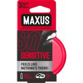 Ультратонкие презервативы в железном кейсе MAXUS Sensitive - 3 шт. - Maxus - купить с доставкой в Раменском