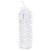 Закрытая рельефная насадка Crystal sleeve с усиками - 12 см. - Erowoman-Eroman - в Раменском купить с доставкой