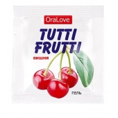 Пробник гель-смазки Tutti-frutti с вишнёвым вкусом - 4 гр. - Биоритм - купить с доставкой в Раменском