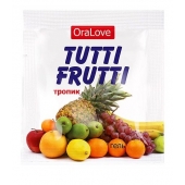 Пробник гель-смазки Tutti-frutti со вкусом тропических фруктов - 4 гр. - Биоритм - купить с доставкой в Раменском