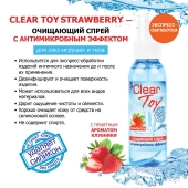 Очищающий спрей для игрушек CLEAR TOY Strawberry - 100 мл. - Биоритм - купить с доставкой в Раменском