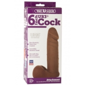 Насадка-мулат для трусиков Vac-U-Lock 6  ULTRASKYN Cock - 17,3 см. - Doc Johnson - купить с доставкой в Раменском