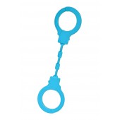 Голубые силиконовые наручники A-Toys без ключа - A-toys - купить с доставкой в Раменском