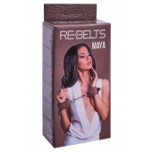 Коричневые кожаные наручники Maya - Rebelts - купить с доставкой в Раменском Коричневые кожаные наручники Maya - Rebelts - купить с доставкой в Раменском