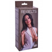 Коричневый поводок и чокер с кольцом Sofi - Rebelts - купить с доставкой в Раменском