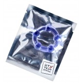 Фиолетовое эрекционное кольцо на пенис с бусинами - Штучки-дрючки - в Раменском купить с доставкой