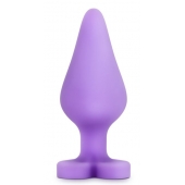 Фиолетовая анальная пробка Naughty Candy Heart Do Me Now - 8,9 см. - Blush Novelties - купить с доставкой в Раменском