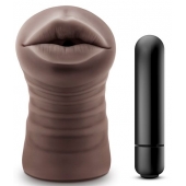Коричневый мастурбатор-ротик Heather - Blush Novelties - в Раменском купить с доставкой