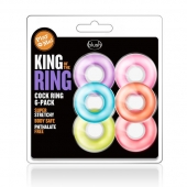Набор из 6 эрекционных колец King of the Ring - Blush Novelties - в Раменском купить с доставкой