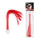 Красная плеть с рукоятью в оплетке - 28 см. - Notabu - купить с доставкой в Раменском