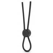 Черное силиконовое лассо на пенис SILICONE LOOP COCK RING - Blush Novelties - в Раменском купить с доставкой