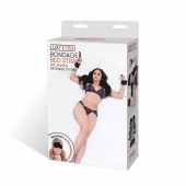 Чёрные манжеты для фиксации на кровати Bondage Bed Strap - Lux Fetish - купить с доставкой в Раменском