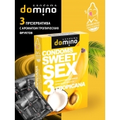 Презервативы для орального секса DOMINO Sweet Sex с ароматом тропических фруктов - 3 шт. - Domino - купить с доставкой в Раменском