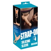 Силиконовый полый страпон на ремнях Silicone Strap-on - 16 см. - Orion - купить с доставкой в Раменском