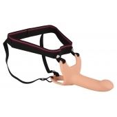 Силиконовый полый страпон на ремнях Silicone Strap-on - 16 см. - Orion - купить с доставкой в Раменском