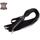 Черная плеть  Ковбой  с ручкой-фаллосом - 55 см. - Sitabella - купить с доставкой в Раменском