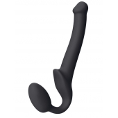 Черный безремневой страпон Silicone Bendable Strap-On S - Strap-on-me - купить с доставкой в Раменском
