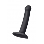 Черный фаллос на присоске Silicone Bendable Dildo S - 17 см. - Strap-on-me - купить с доставкой в Раменском