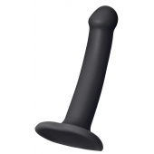 Черный фаллос на присоске Silicone Bendable Dildo S - 17 см. - Strap-on-me - купить с доставкой в Раменском