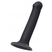 Черный фаллос на присоске Silicone Bendable Dildo M - 18 см. - Strap-on-me - купить с доставкой в Раменском