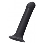 Черный фаллос на присоске Silicone Bendable Dildo L - 19 см. - Strap-on-me - купить с доставкой в Раменском