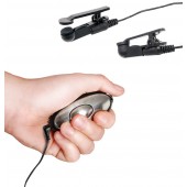 Черные электрические зажимы для сосков Shock Therapy Nipple Clamps - Pipedream - купить с доставкой в Раменском