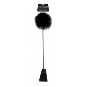 Черный стек Feather Crop с пуховкой на конце - 53,3 см. - Pipedream - купить с доставкой в Раменском