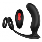 Черный массажер простаты REMOTE P-PLEASER - Dream Toys - в Раменском купить с доставкой
